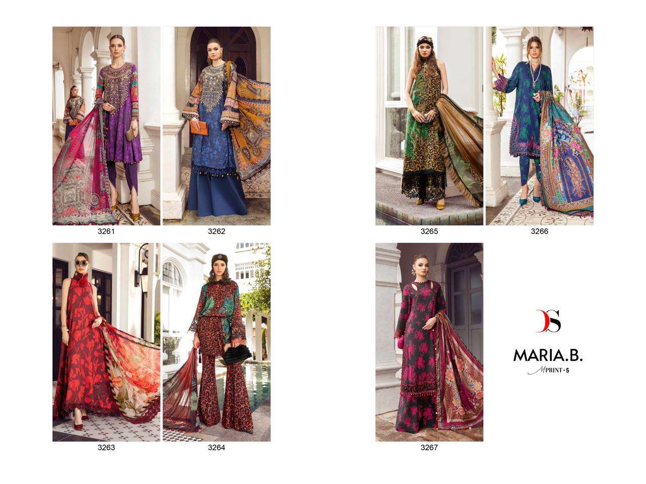 Deepsy Mariya B Mprint 5 Chiffon Dupatta Pakistani Suits Wholesale catalog