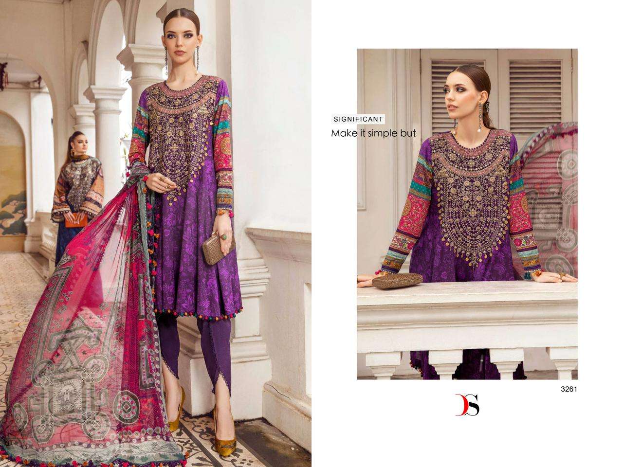 Deepsy Mariya B Mprint 5 Chiffon Dupatta Pakistani Suits Wholesale catalog