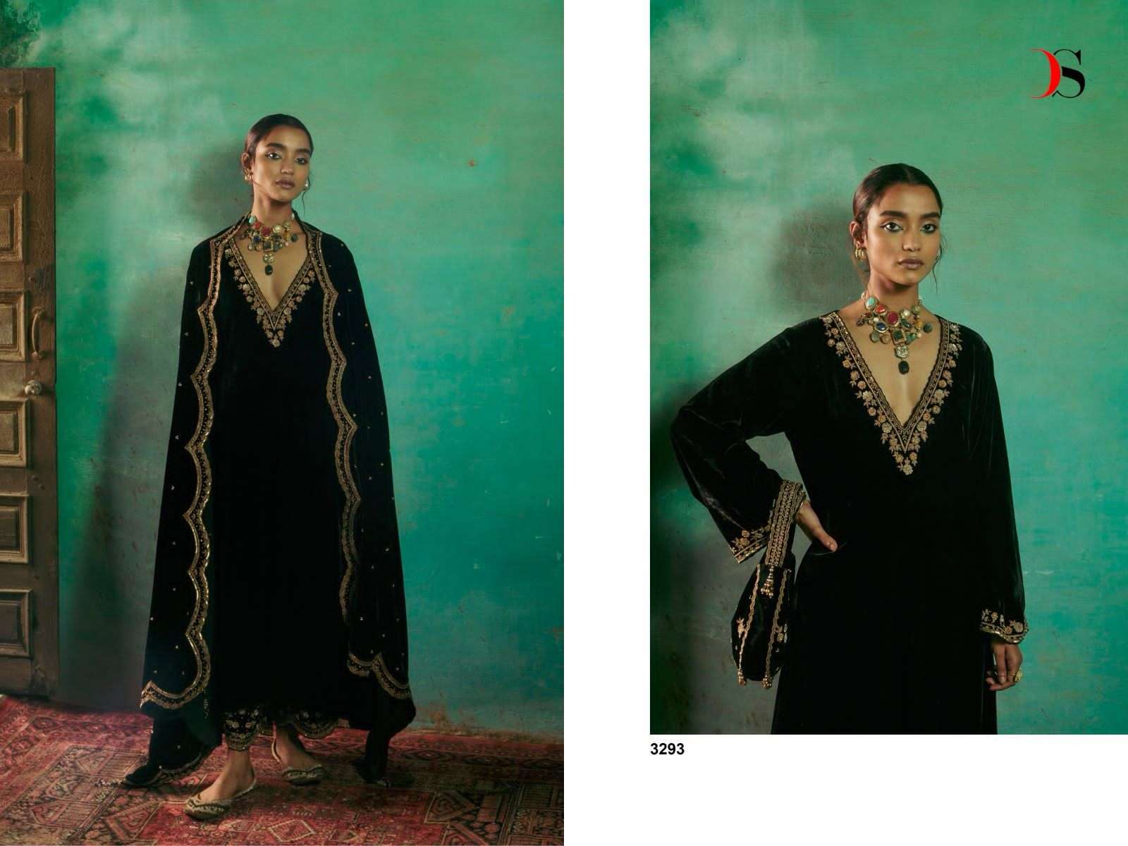 DEEPSY SUITS Firodus Velvet with heavy embroidery  Salwar Kameez Wholesale catalog