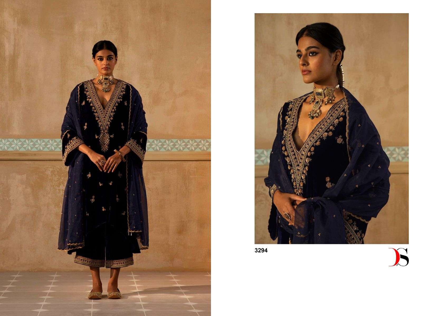 DEEPSY SUITS Firodus Velvet with heavy embroidery  Salwar Kameez Wholesale catalog
