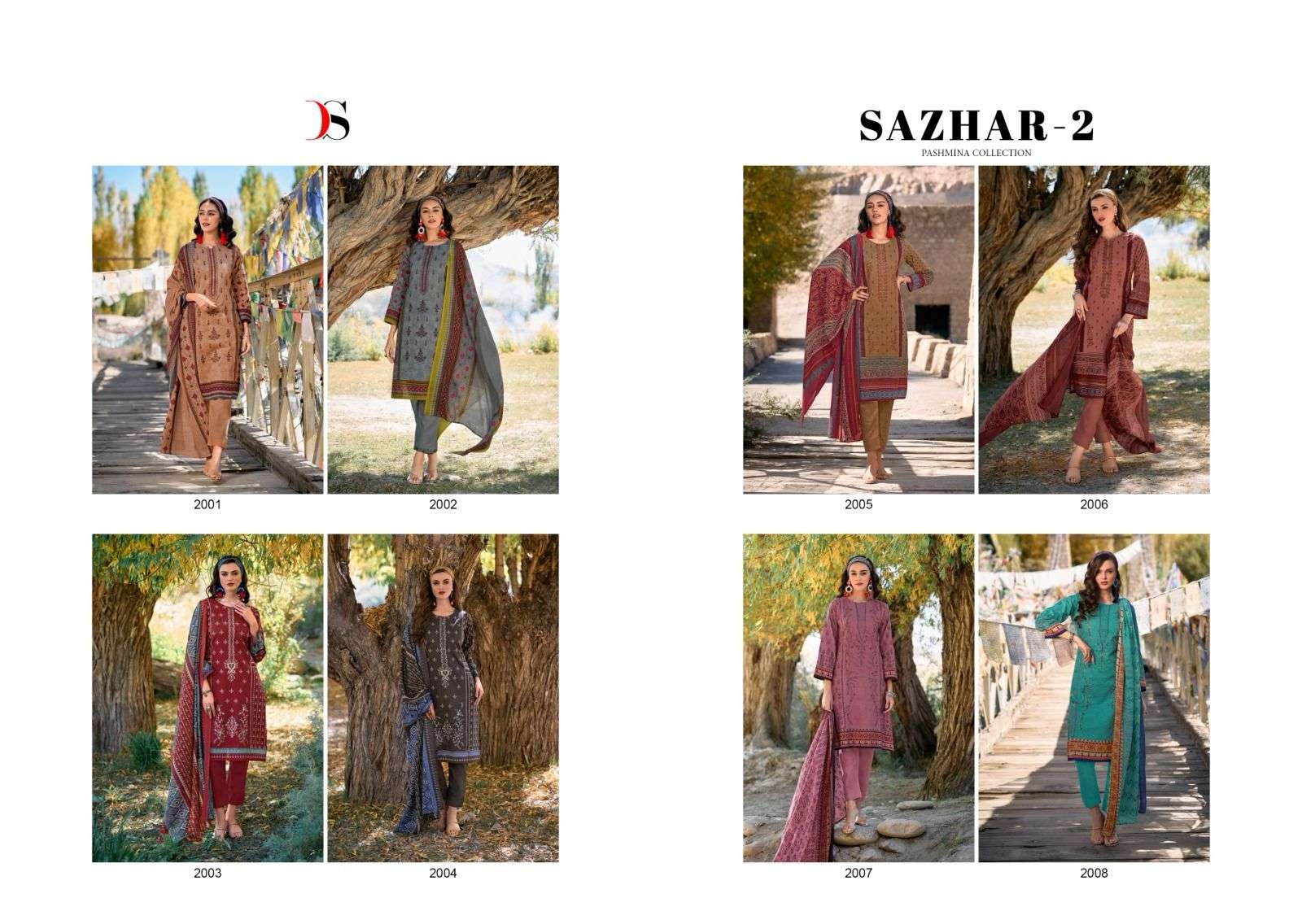 DEEPSY SUITS SHAZAR-2 Pure Pashmina with heavy  self embroidery  Salwar Kameez Wholesale catalog
