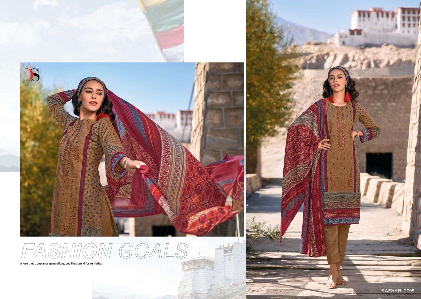 DEEPSY SUITS SHAZAR-2 Pure Pashmina with heavy  self embroidery  Salwar Kameez Wholesale catalog
