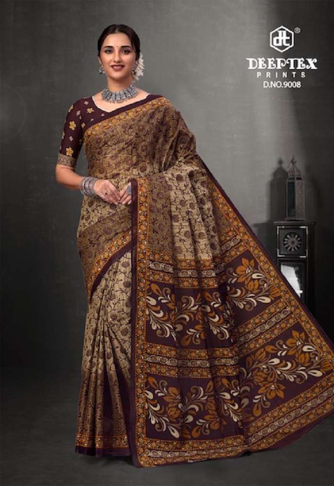Deeptex Prime Time Vol 9 Cotton Printed Sarees Wholesale catalog