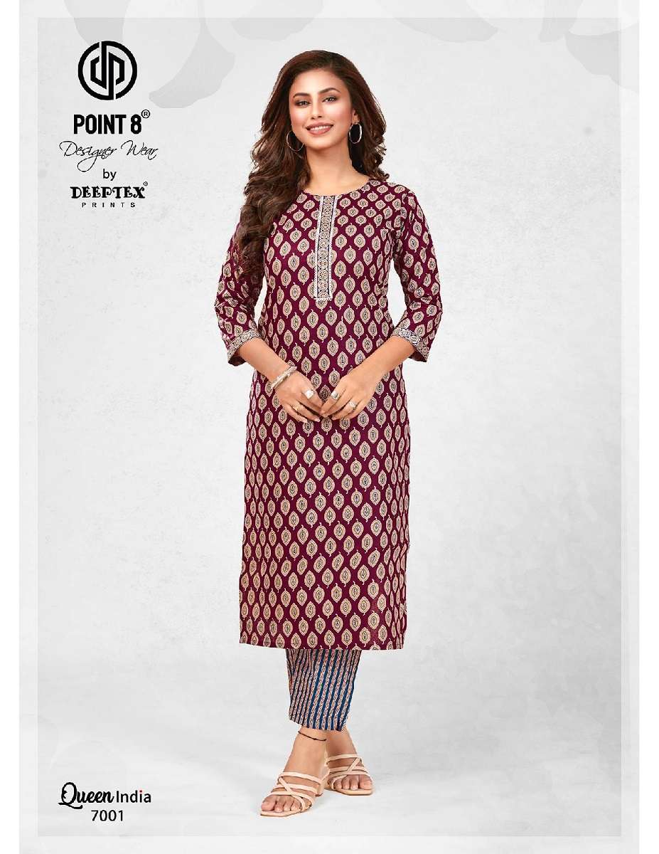 Deeptex Queen India Vol-7 -Kurti With Pant -Wholesale Catalog