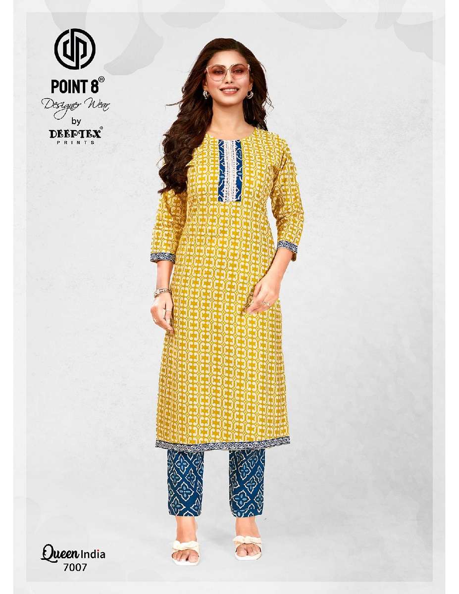 Deeptex Queen India Vol-7 -Kurti With Pant -Wholesale Catalog