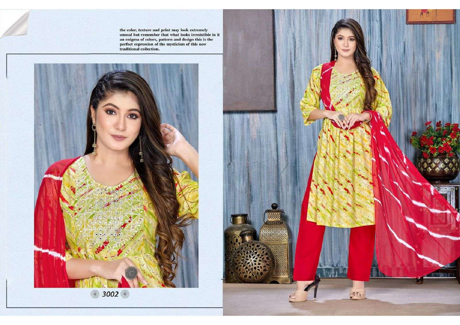 FT BINDAAS Rayon Foil print with embroidery and naira cut Kurti Wholesale catalog
