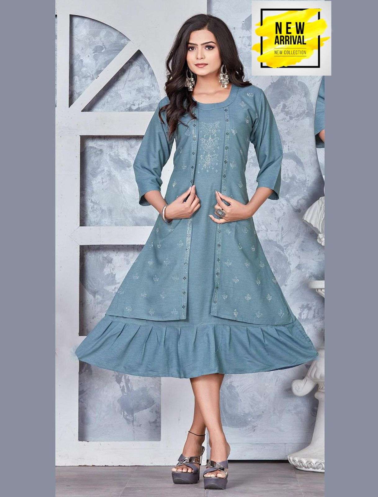 FT JESHIKA 2 LIQUED RAYON PLAIN Kurti Wholesale catalog