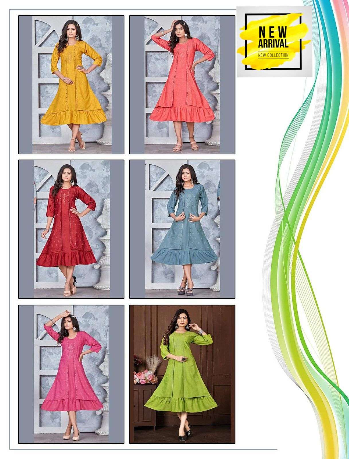 FT JESHIKA 2 LIQUED RAYON PLAIN Kurti Wholesale catalog