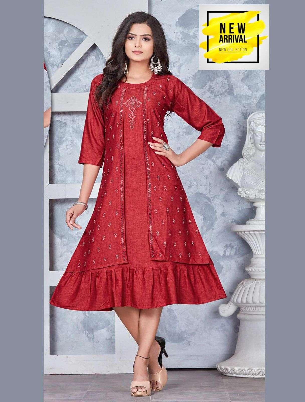 FT JESHIKA 2 LIQUED RAYON PLAIN Kurti Wholesale catalog