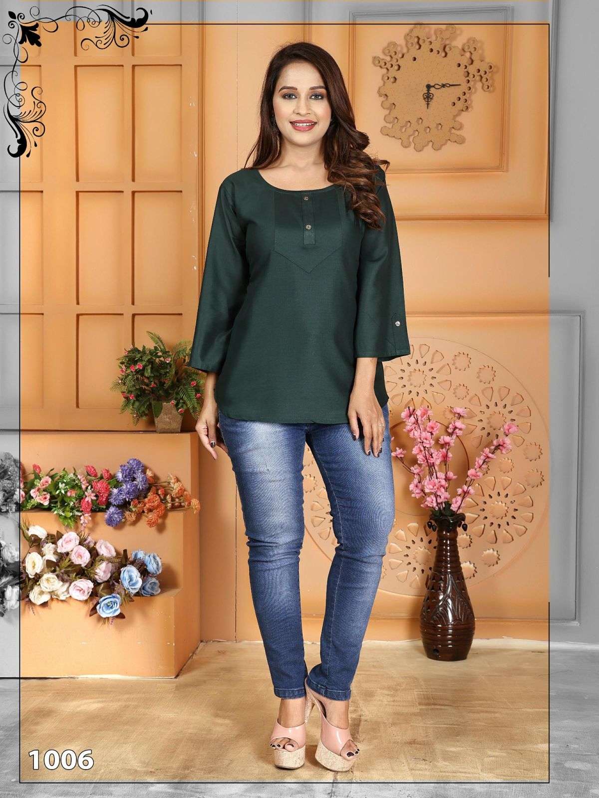 FT POLAR RAYON PLAIN Kurti Wholesale catalog