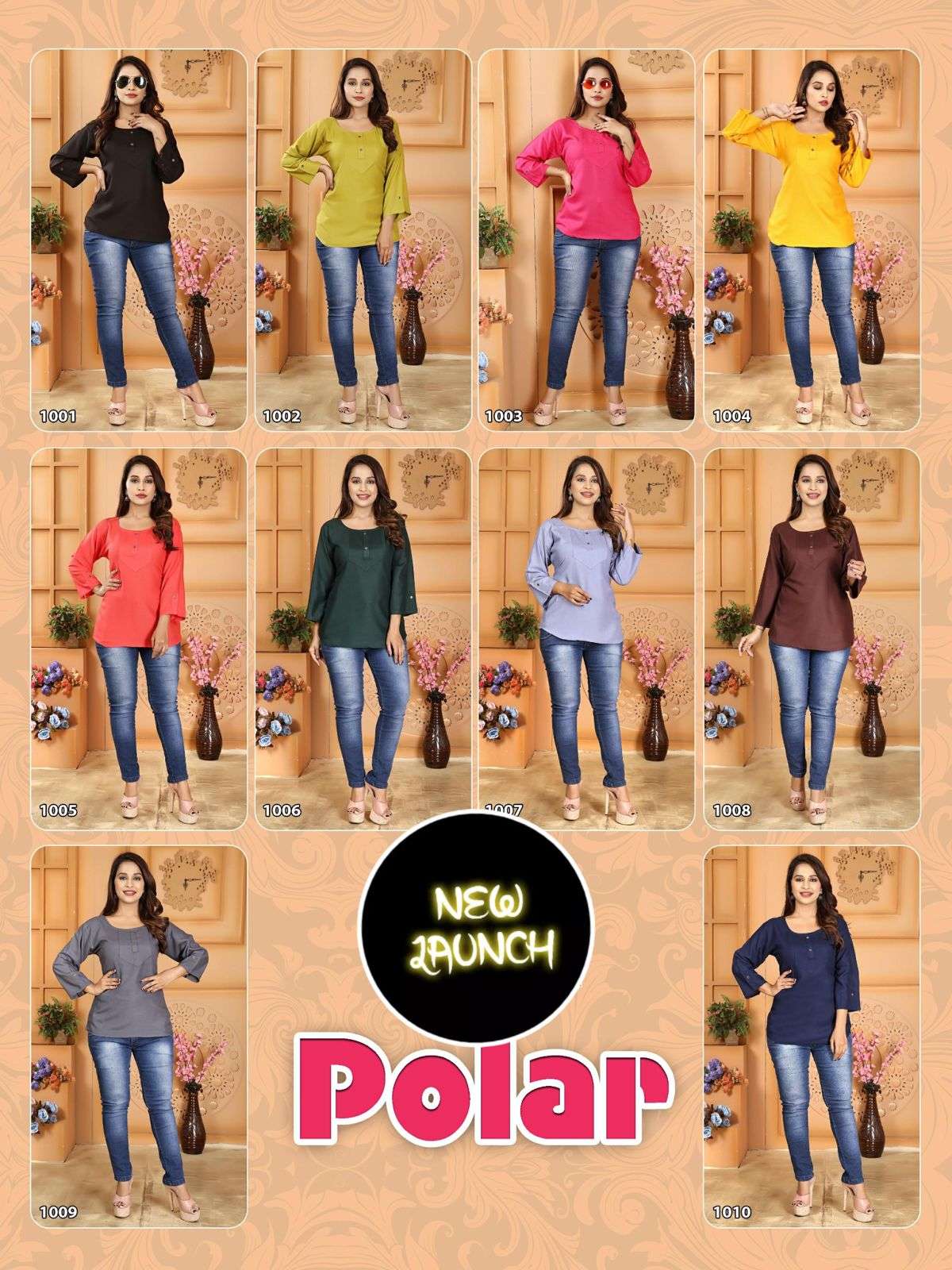 FT POLAR RAYON PLAIN Kurti Wholesale catalog