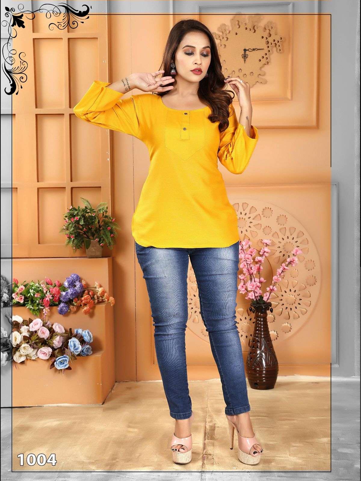 FT POLAR RAYON PLAIN Kurti Wholesale catalog