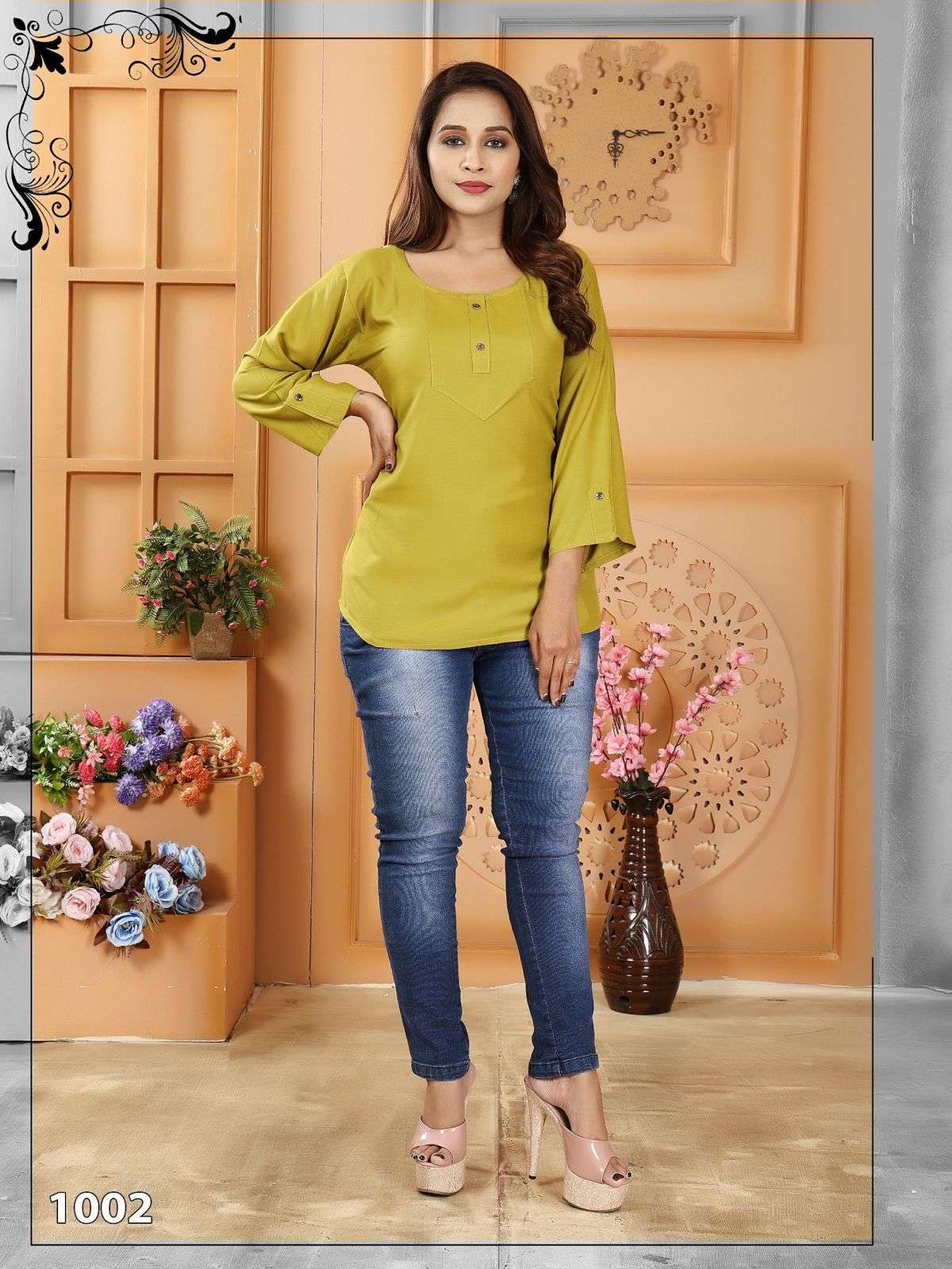 FT POLAR RAYON PLAIN Kurti Wholesale catalog