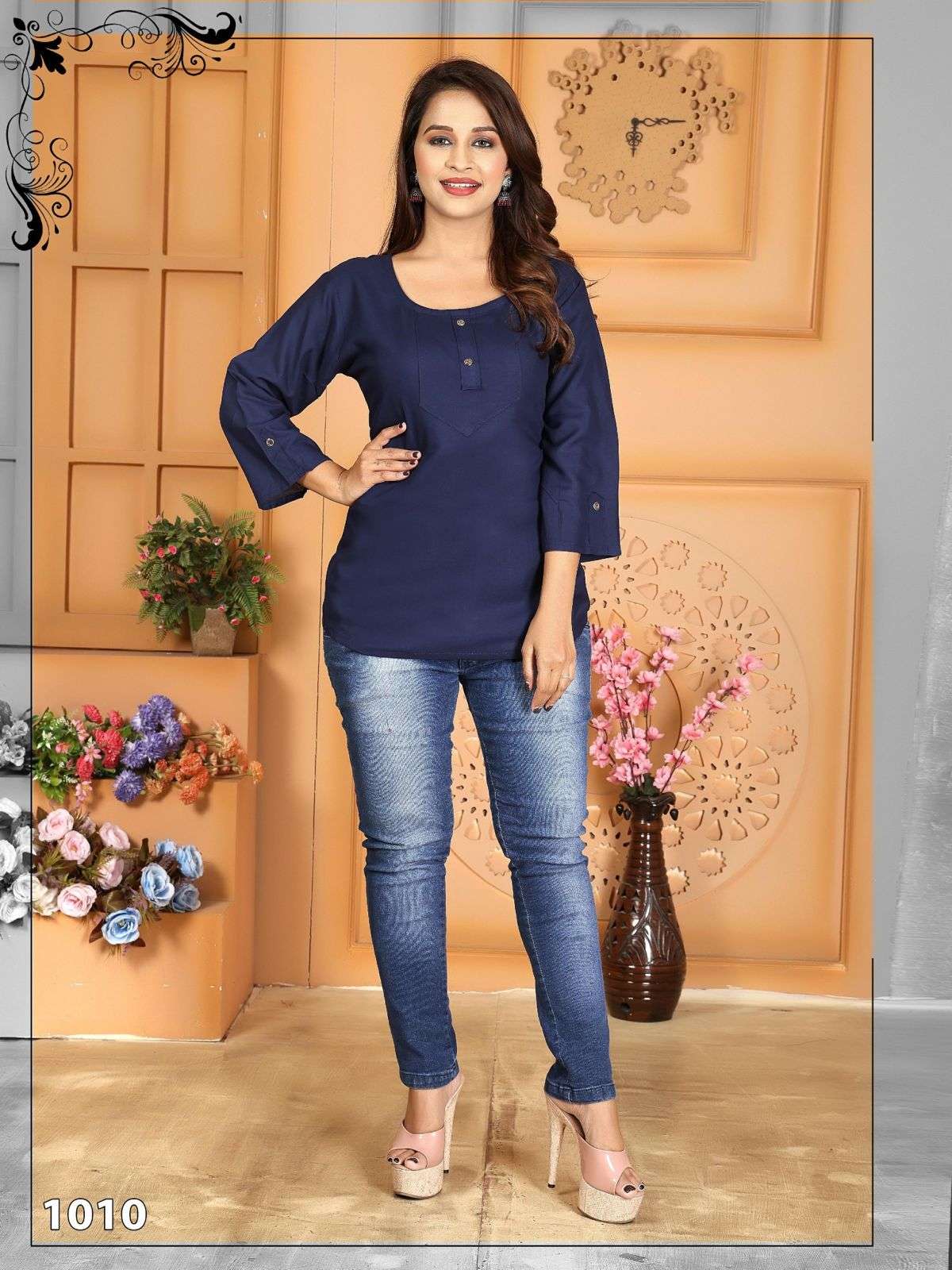 FT POLAR RAYON PLAIN Kurti Wholesale catalog