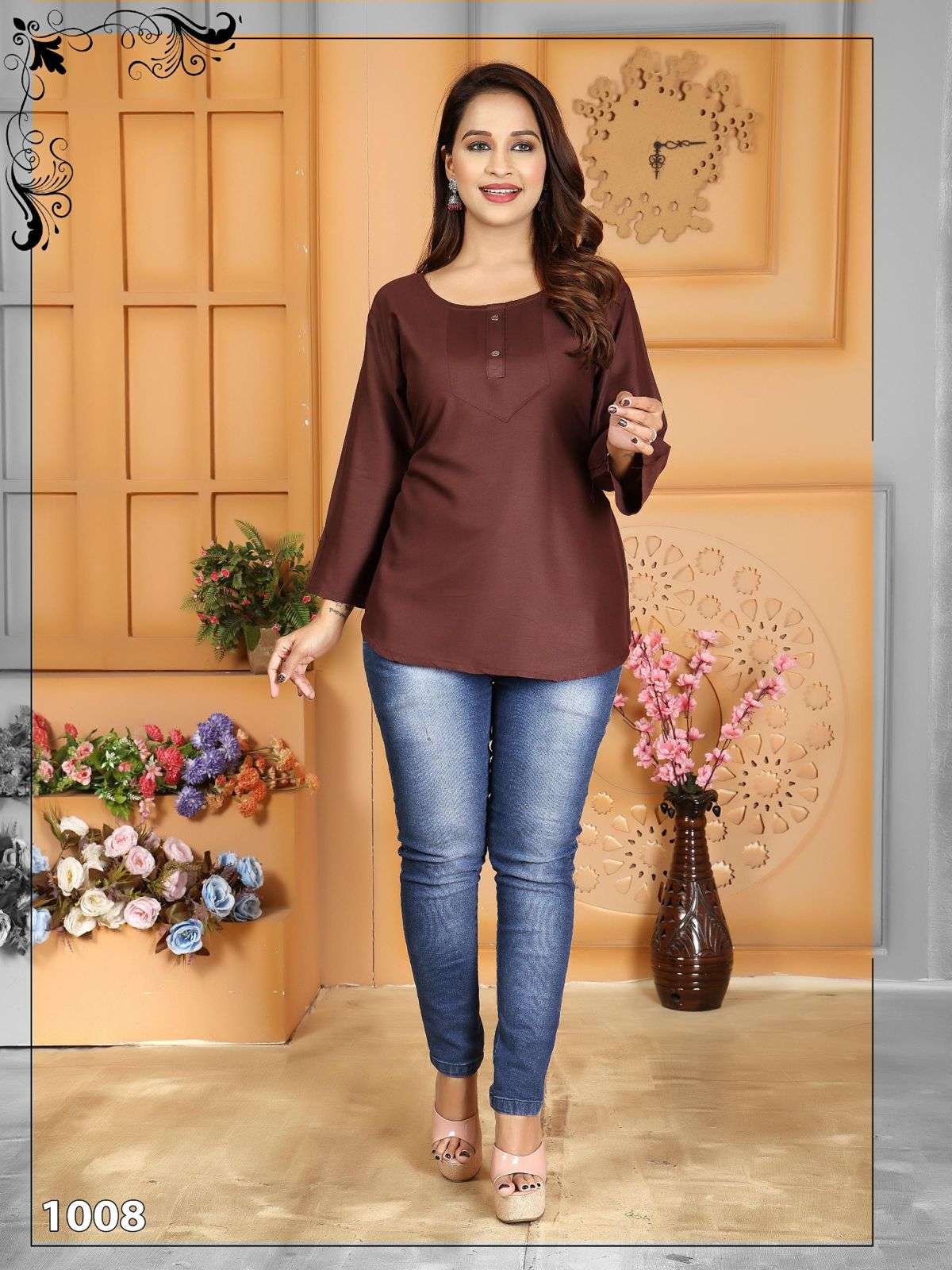 FT POLAR RAYON PLAIN Kurti Wholesale catalog