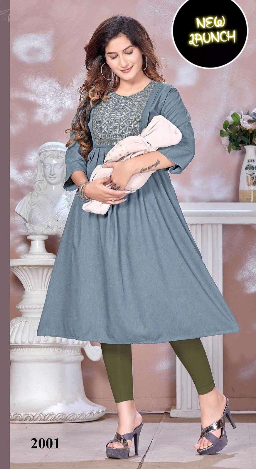 FT WE-DESI 2 LIQUED RAYON PLAIN Kurti Wholesale catalog