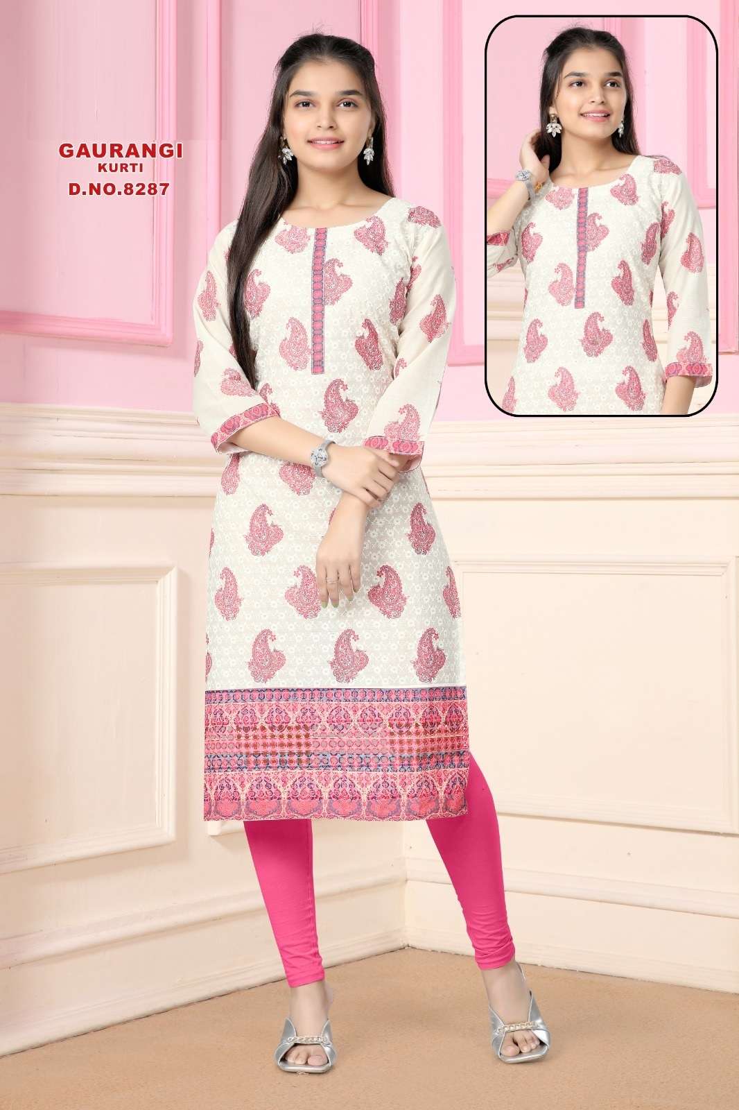 Gauragi 8287 Cotton Cambric Kids Kurti Wholesale catalog