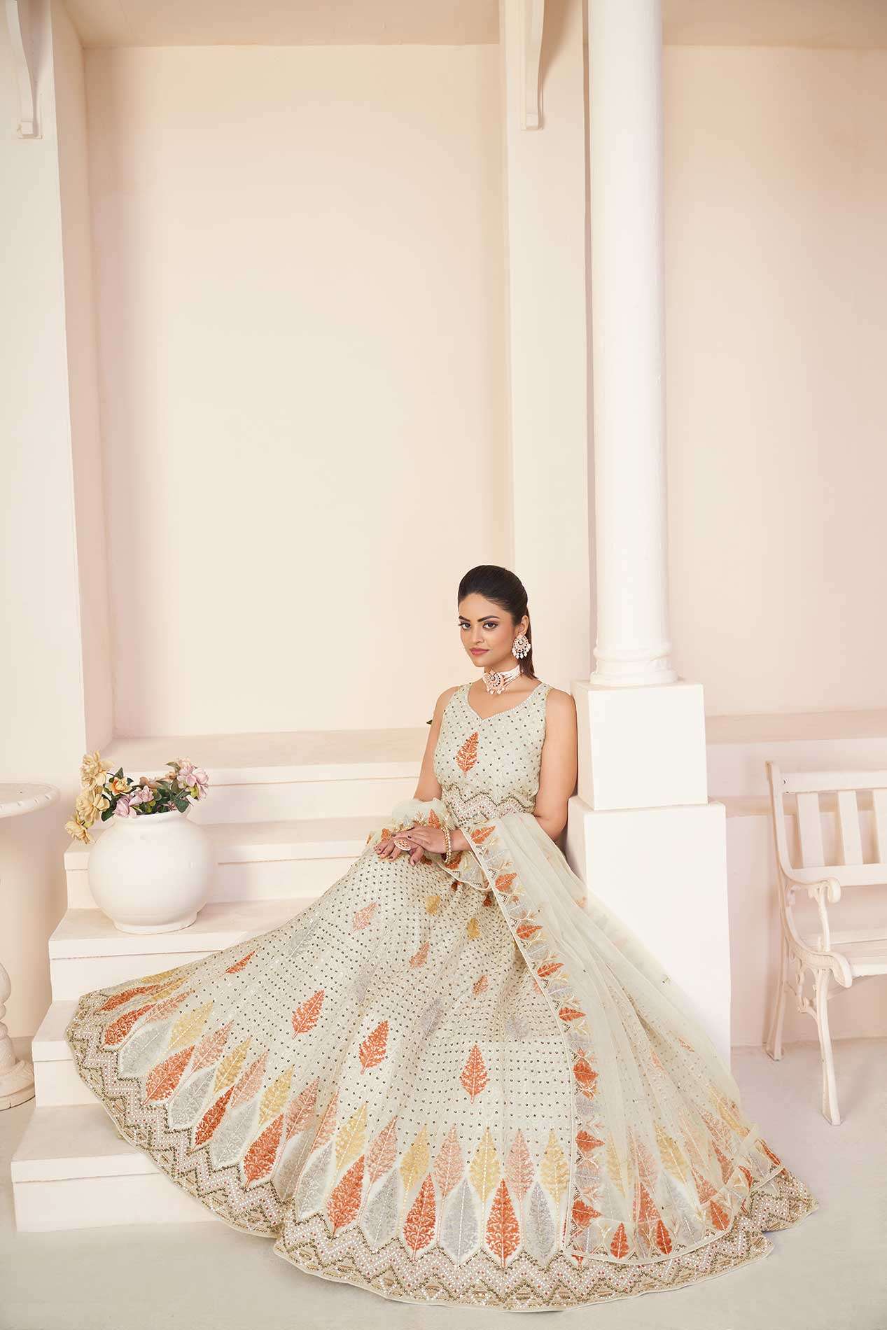 Gazal 102 A Party Wear Net Lehenga Choli Wholesale catalog
