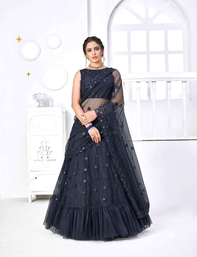 GIRLY VOL. 19 Black BRIDAL LOOK LEHENGA CHOLI Wholesale catalog
