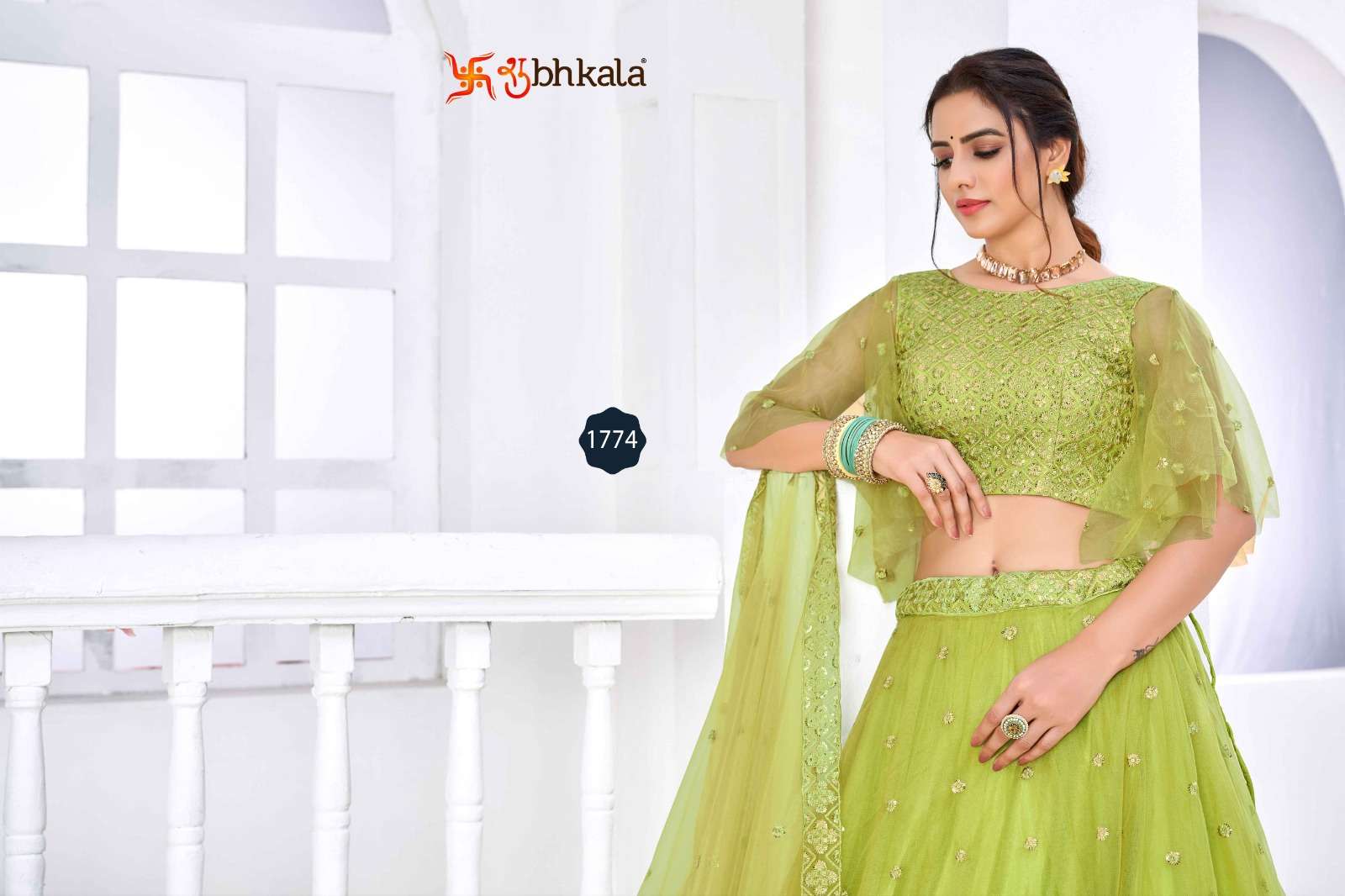 GIRLY VOL. 19 Green BRIDAL LOOK LEHENGA CHOLI Wholesale catalog