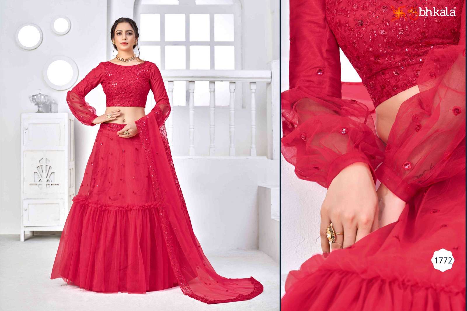 GIRLY VOL. 19 Red BRIDAL LOOK LEHENGA CHOLI Wholesale catalog