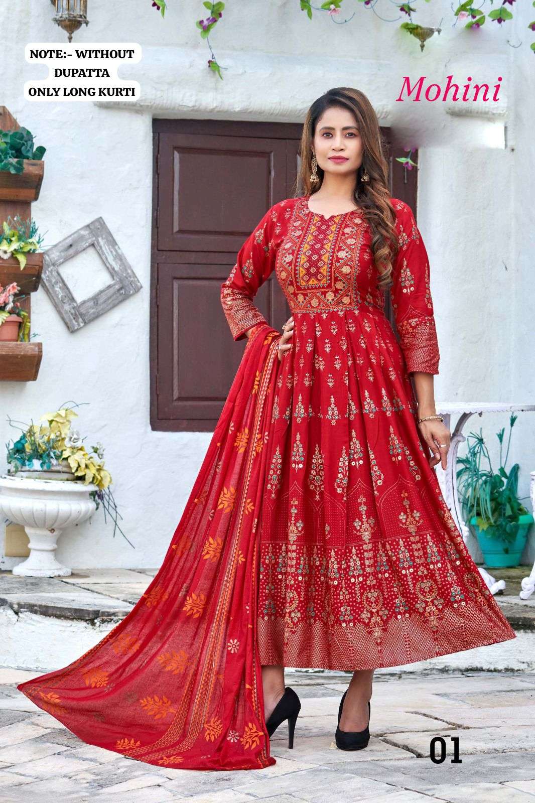 Golden Mohina Heavy Rayon Long Kurti Wholesale catalog