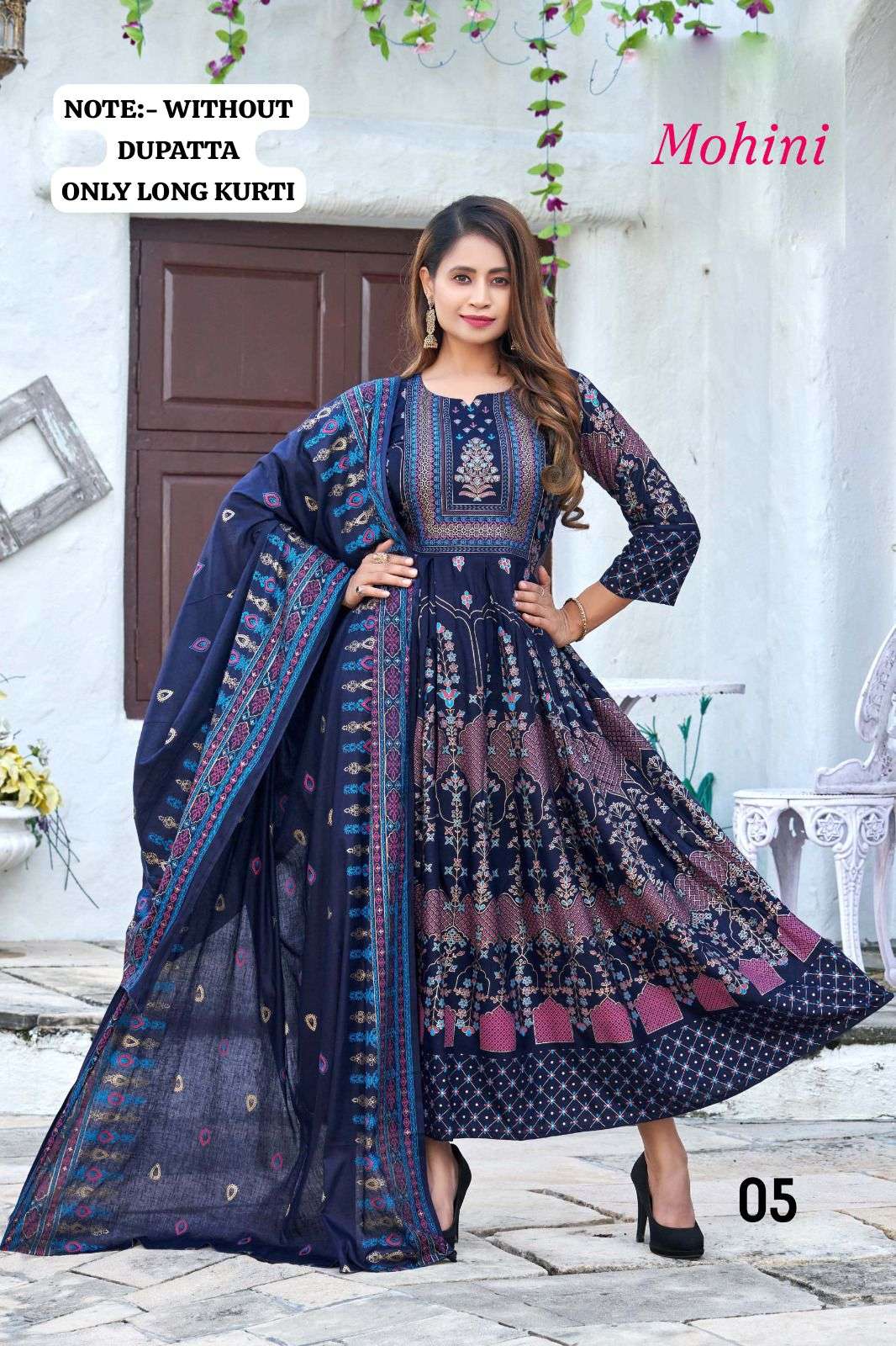 Golden Mohina Heavy Rayon Long Kurti Wholesale catalog