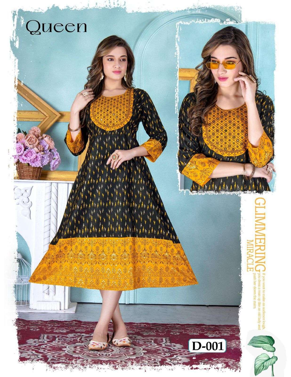 GOLDEN QUEEN REYON PLAIN Kurti Wholesale catalog