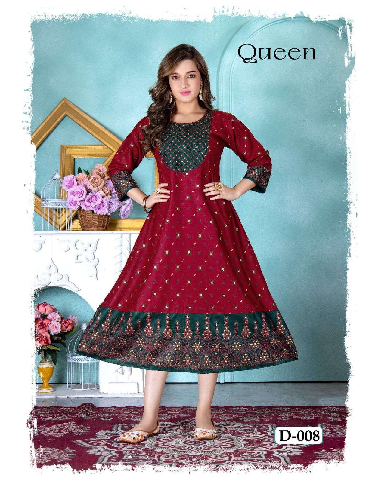 GOLDEN QUEEN REYON PLAIN Kurti Wholesale catalog