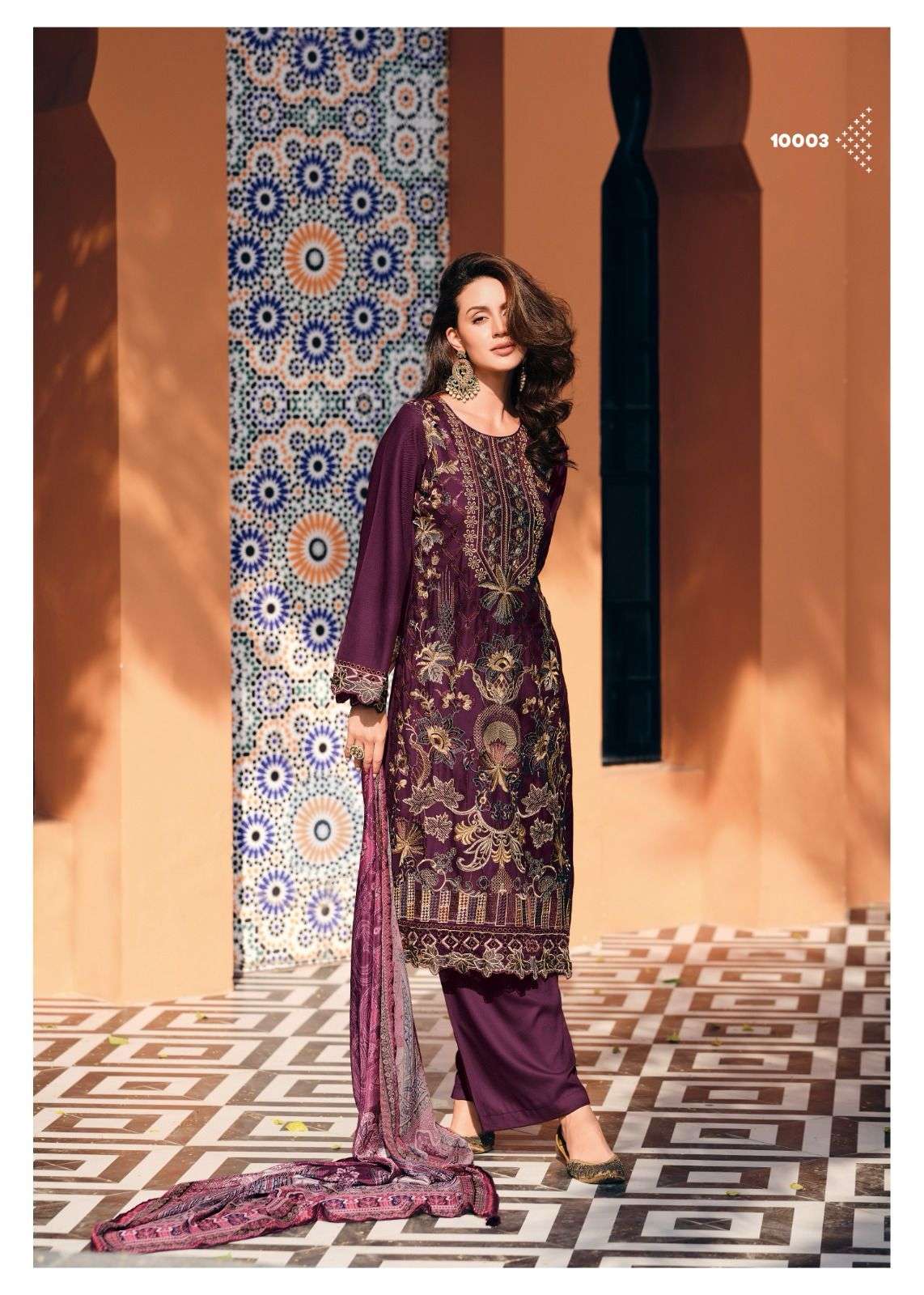 Gull Jee Rahi Pashmina Embroidery Dress Marerial Wholesale catalog