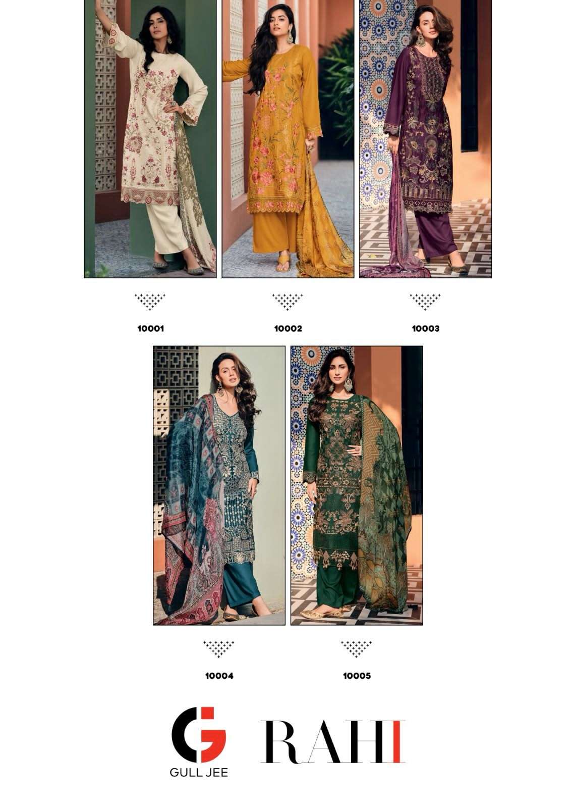 Gull Jee Rahi Pashmina Embroidery Dress Marerial Wholesale catalog