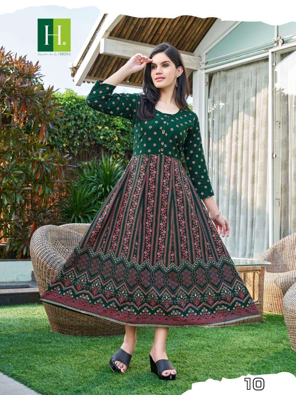 HIRWA KATRINA Anarkali Kurti Wholesale Catalog