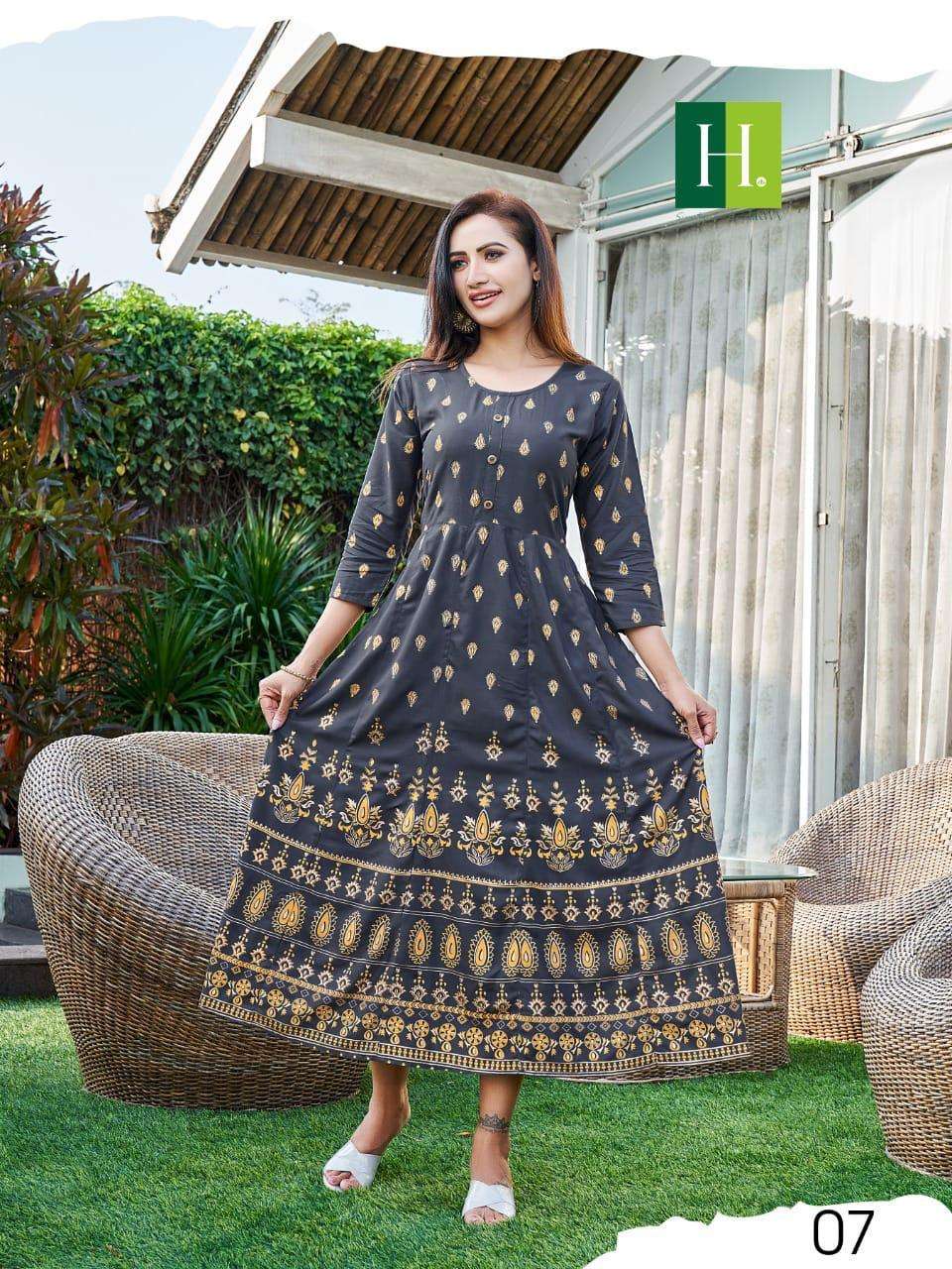HIRWA KATRINA Anarkali Kurti Wholesale Catalog
