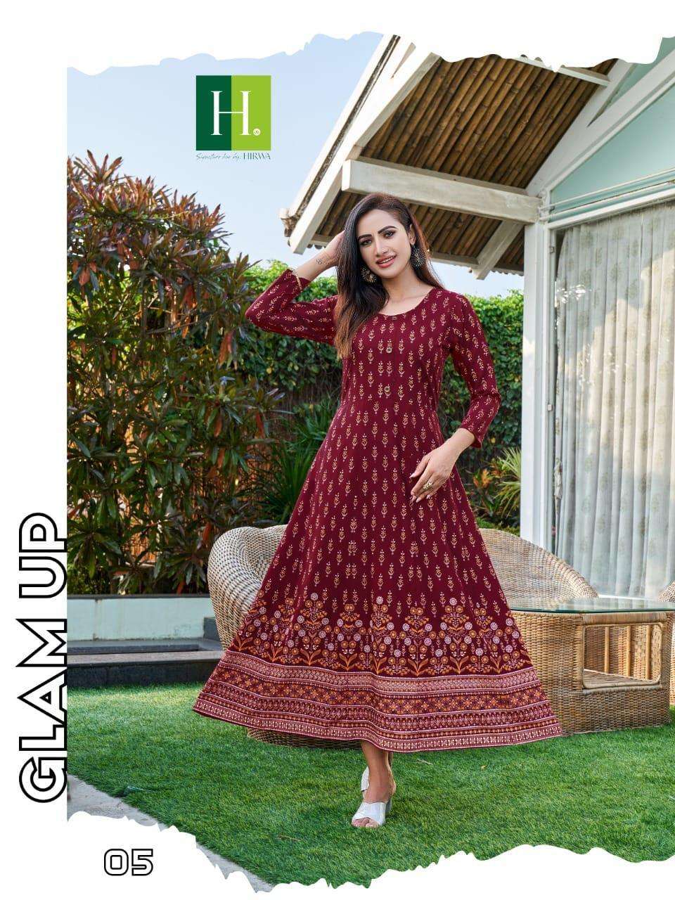 HIRWA KATRINA Anarkali Kurti Wholesale Catalog