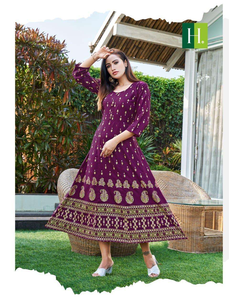 HIRWA KATRINA Anarkali Kurti Wholesale Catalog
