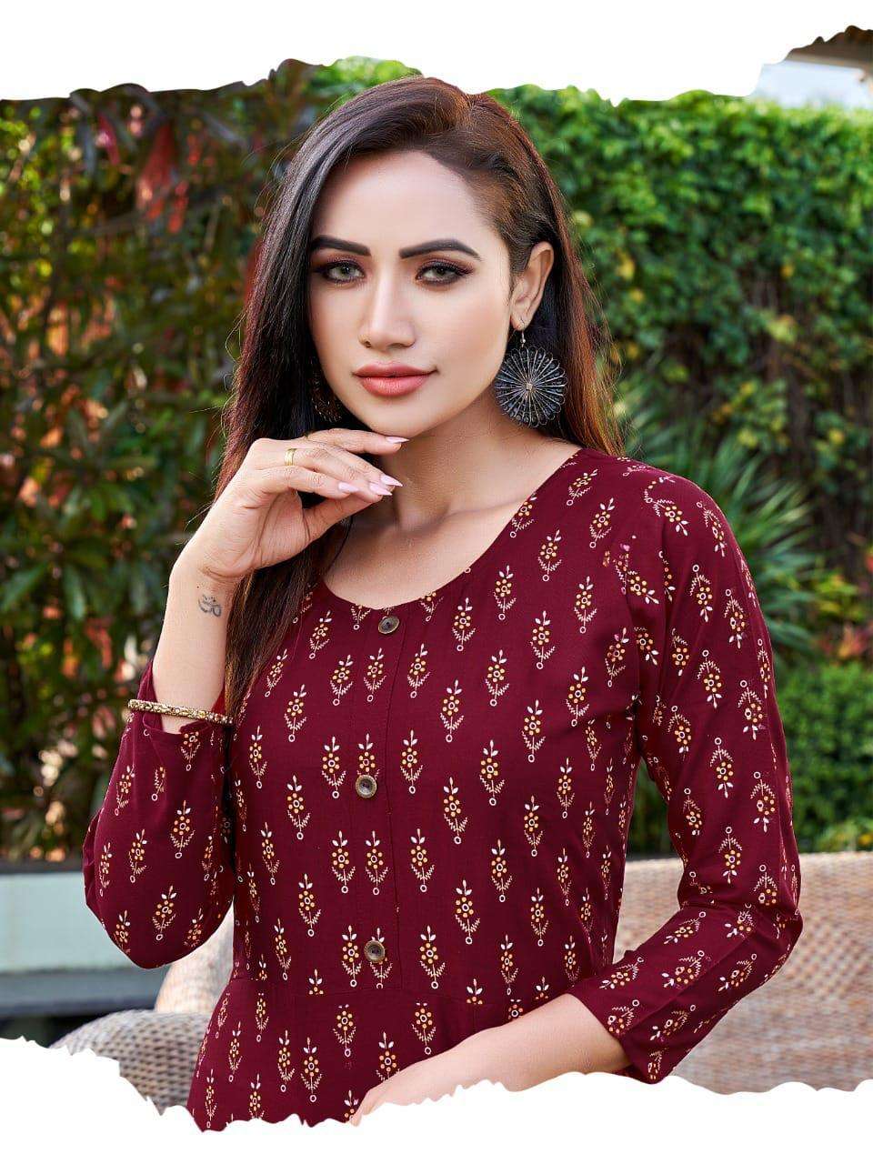 HIRWA KATRINA Anarkali Kurti Wholesale Catalog