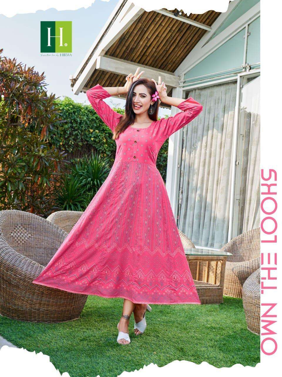 HIRWA KATRINA Anarkali Kurti Wholesale Catalog