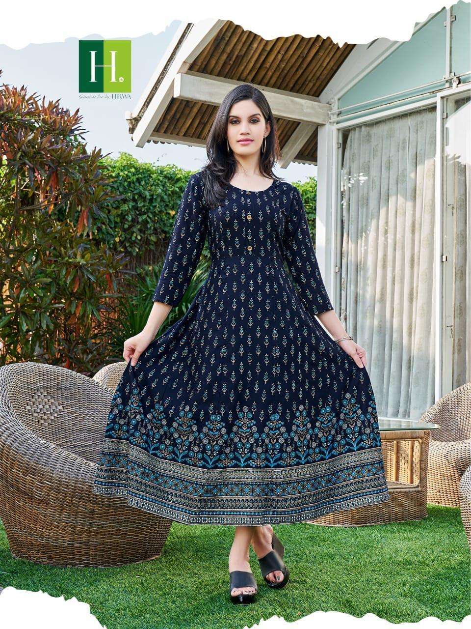 HIRWA KATRINA Anarkali Kurti Wholesale Catalog
