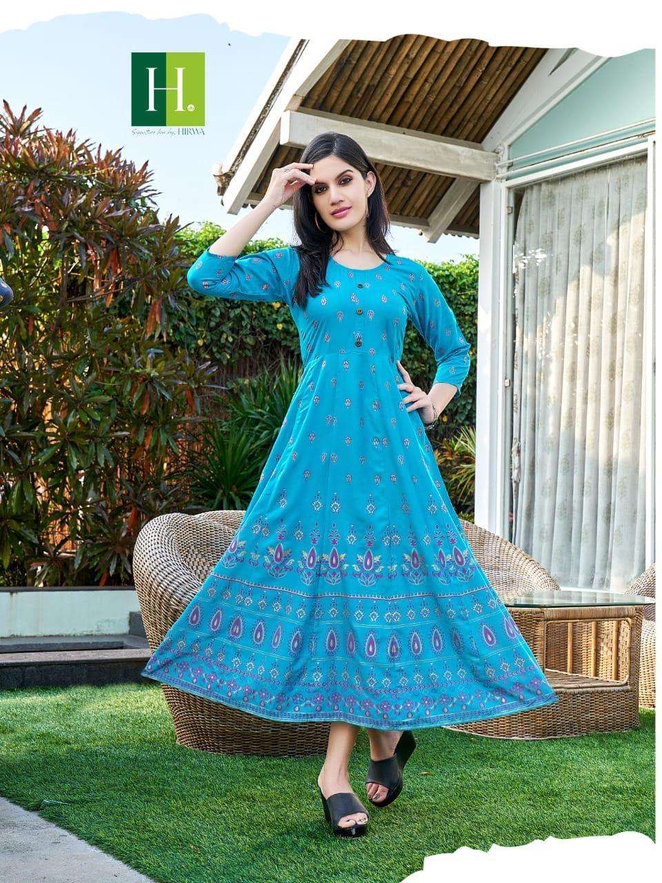 HIRWA KATRINA Anarkali Kurti Wholesale Catalog