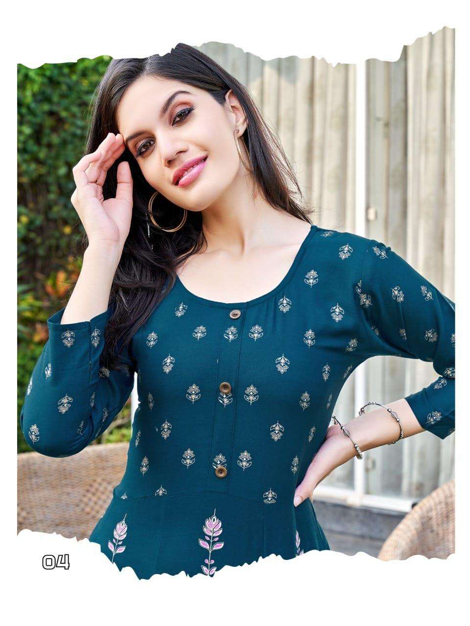 HIRWA KATRINA Anarkali Kurti Wholesale Catalog