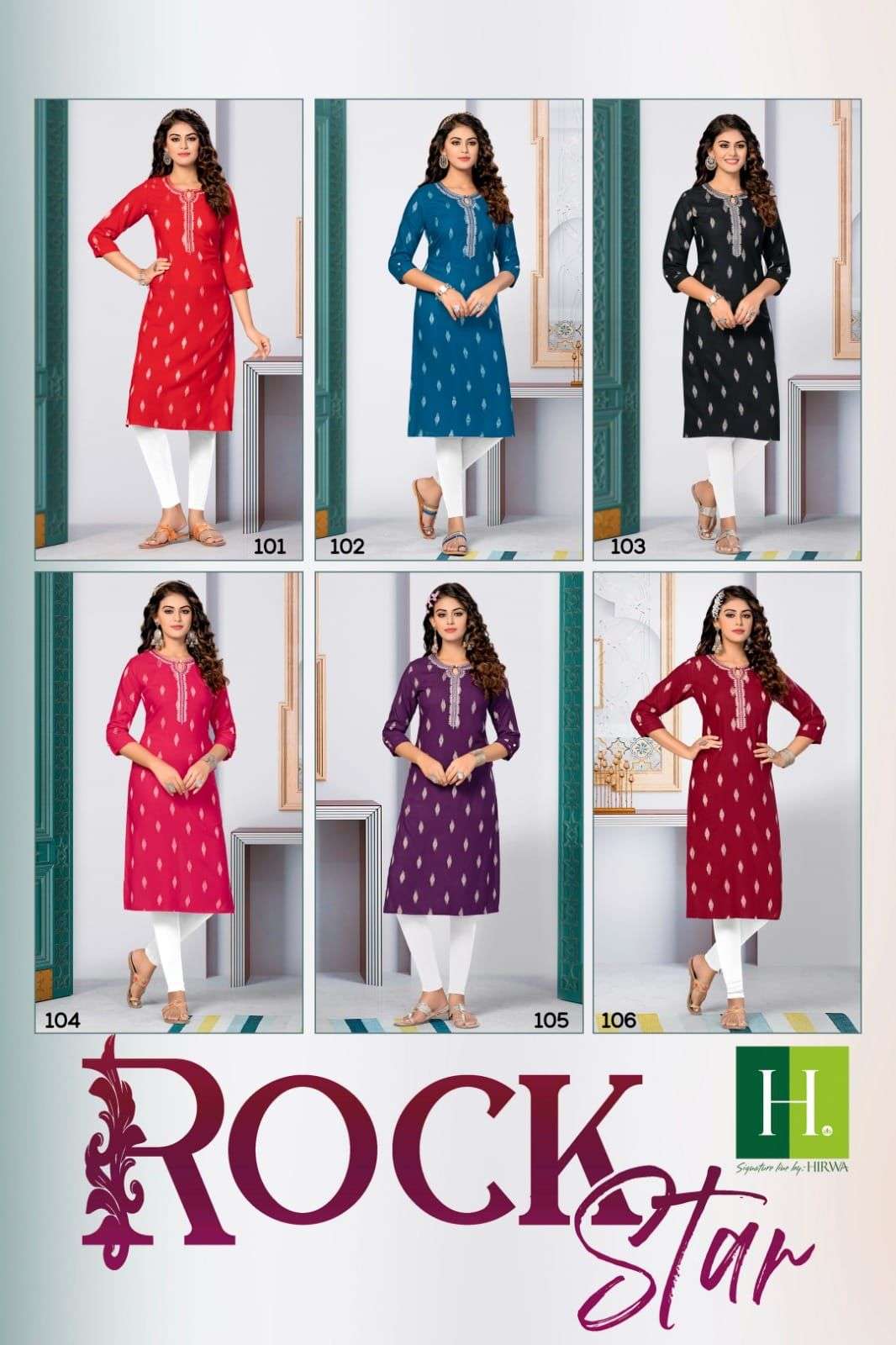 HIRWA ROCKSTAR Kurti Wholesale catalog