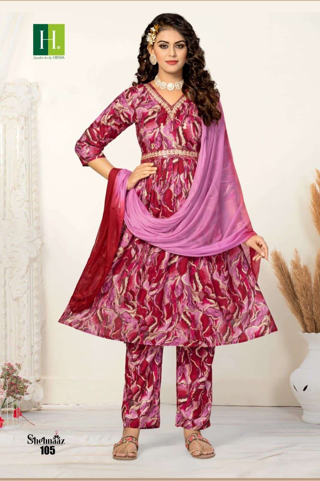 HIRWA SHEHNAAZ Naira Cut Kurti Wholesale catalog
