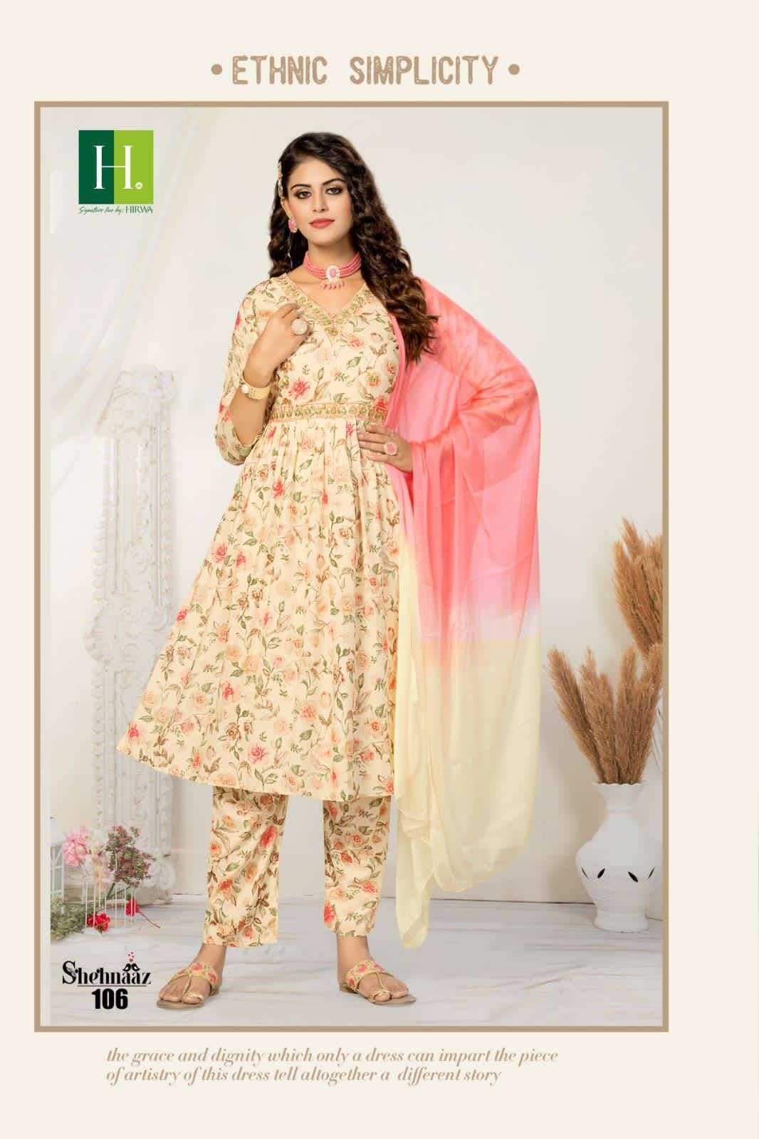 HIRWA SHEHNAAZ Naira Cut Kurti Wholesale catalog