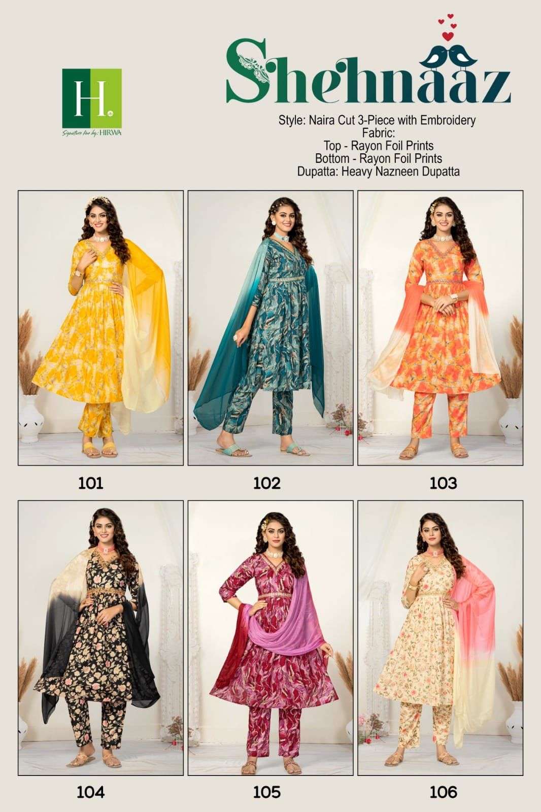 HIRWA SHEHNAAZ Naira Cut Kurti Wholesale catalog
