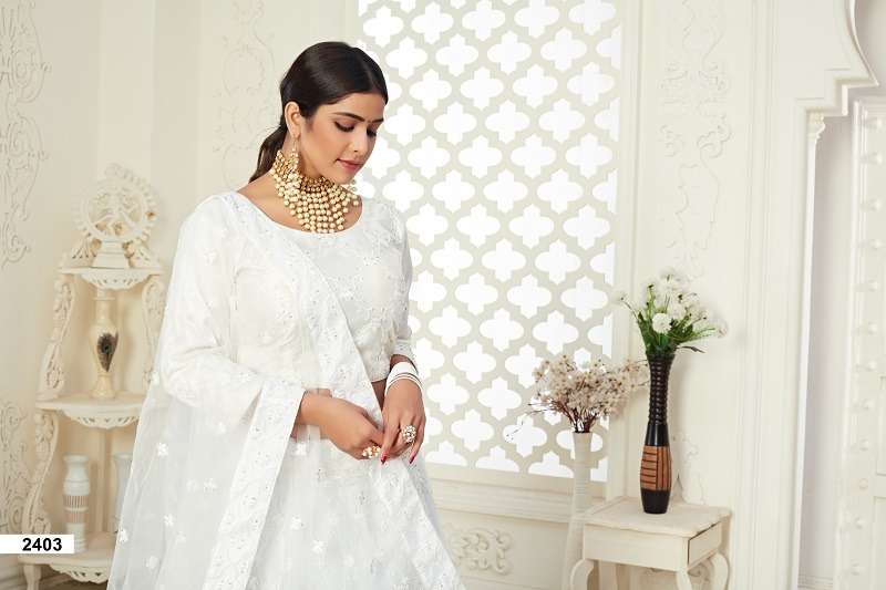 INAAYAT VOL - 2403 BUTTERFLY NET WITH FULL EMBROIDERY LEHENGA CHOLI Wholesale catalog