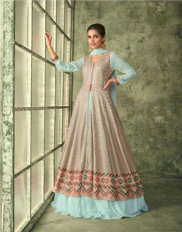 Inayat 5243 To 5245 Georgette Embroidery Salwar Kammez Wholesale catalog