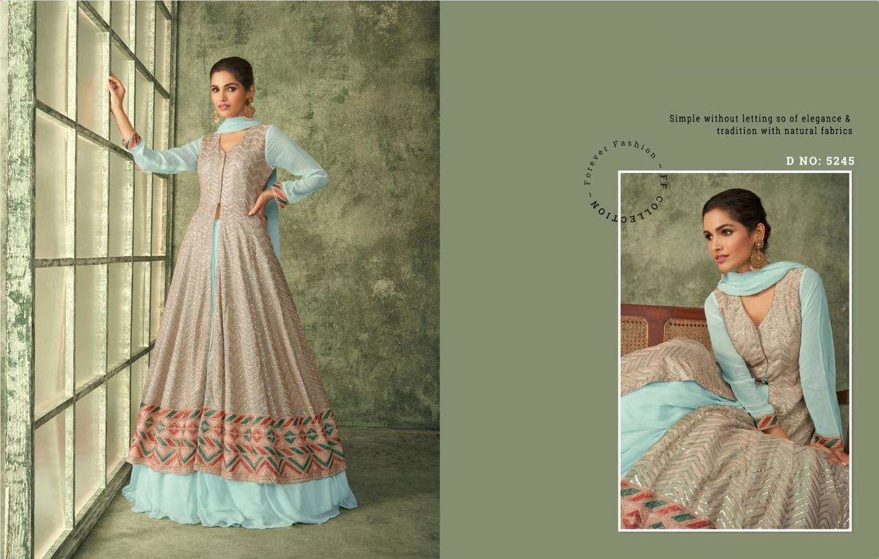 Inayat 5243 To 5245 Georgette Embroidery Salwar Kammez Wholesale catalog