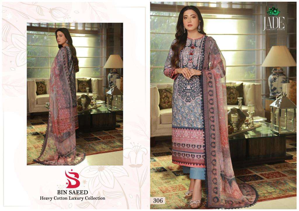 Jade Bin Saeed Vol 3 Heavy Cotton Luxury Dress Material Wholesale catalog
