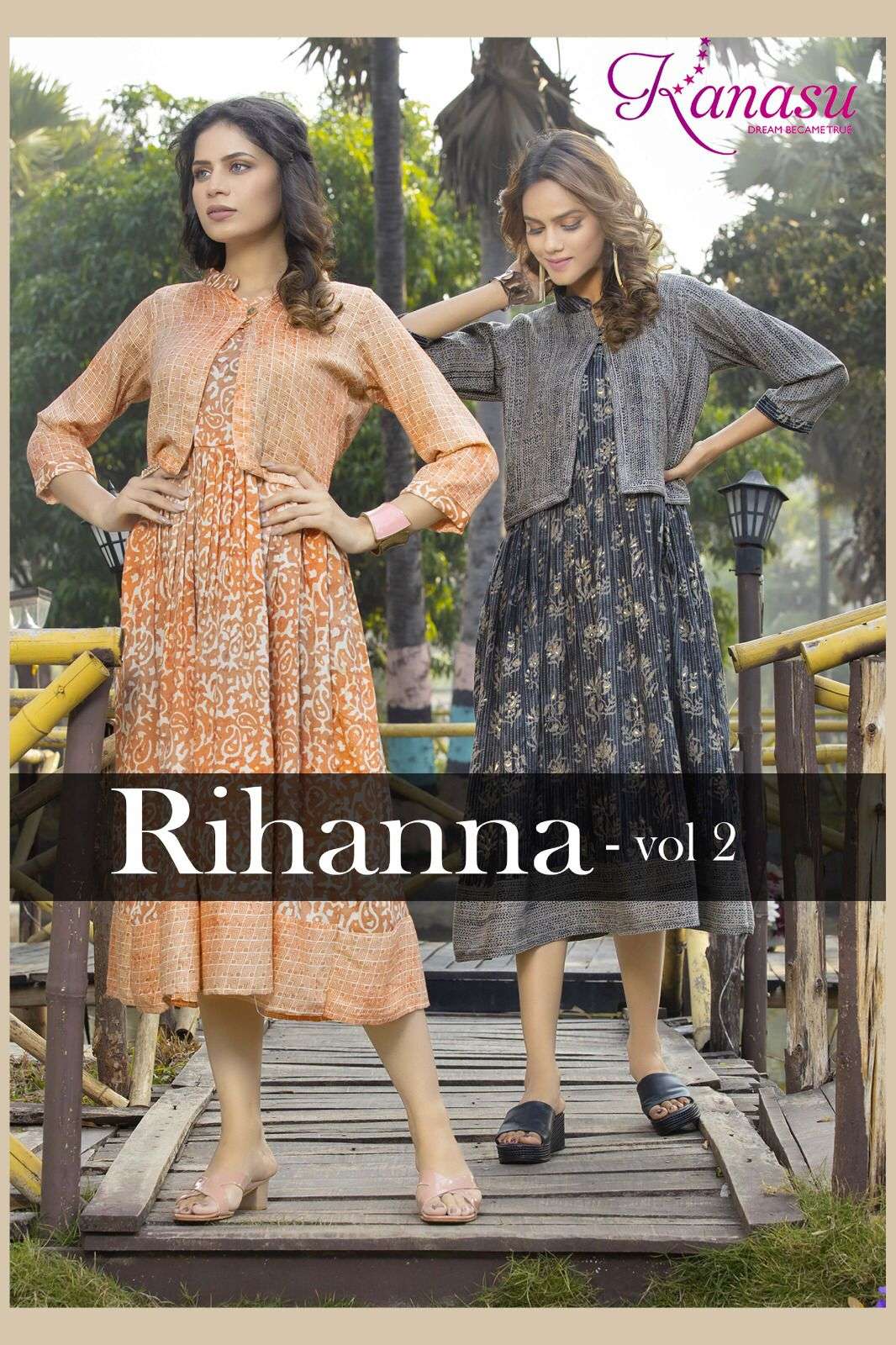 KANASU RIHANNA VOL-2 REYON  HEAVY CAPSULE PRINT Kurti Wholesale catalog