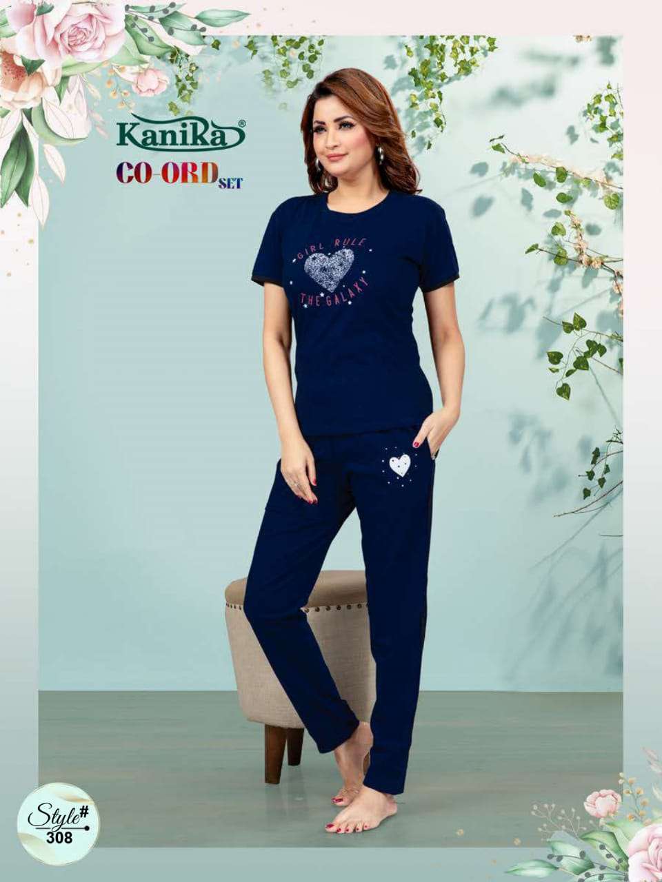 Kanika Co Ord Set 301 To 308 Night Suits Wholesale catalog